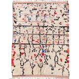 Large modern berber beni ouarain wool rug