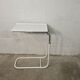 Adjustable side table from the 1970s in white lacquered metal.