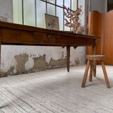 Farmhouse table in oak and walnut 2m
