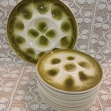 11 oyster plates + 1 Orchies Moulin des Loups dish