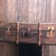 Old wooden transport trunk late 19th century vintage