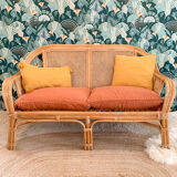 Rattan bench