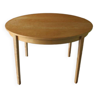 Table ronde extensible en hêtre clair