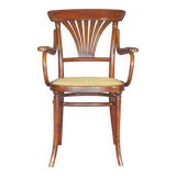 Thonet armchair No. 221, "bronze" inlays 1905 perfect caning