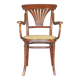 Fauteuil Thonet N°221 , incrustations " bronze " 1905 cannage parfait