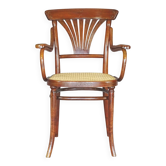Thonet armchair No. 221, "bronze" inlays 1905 perfect caning