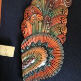 Wooden triptych mask