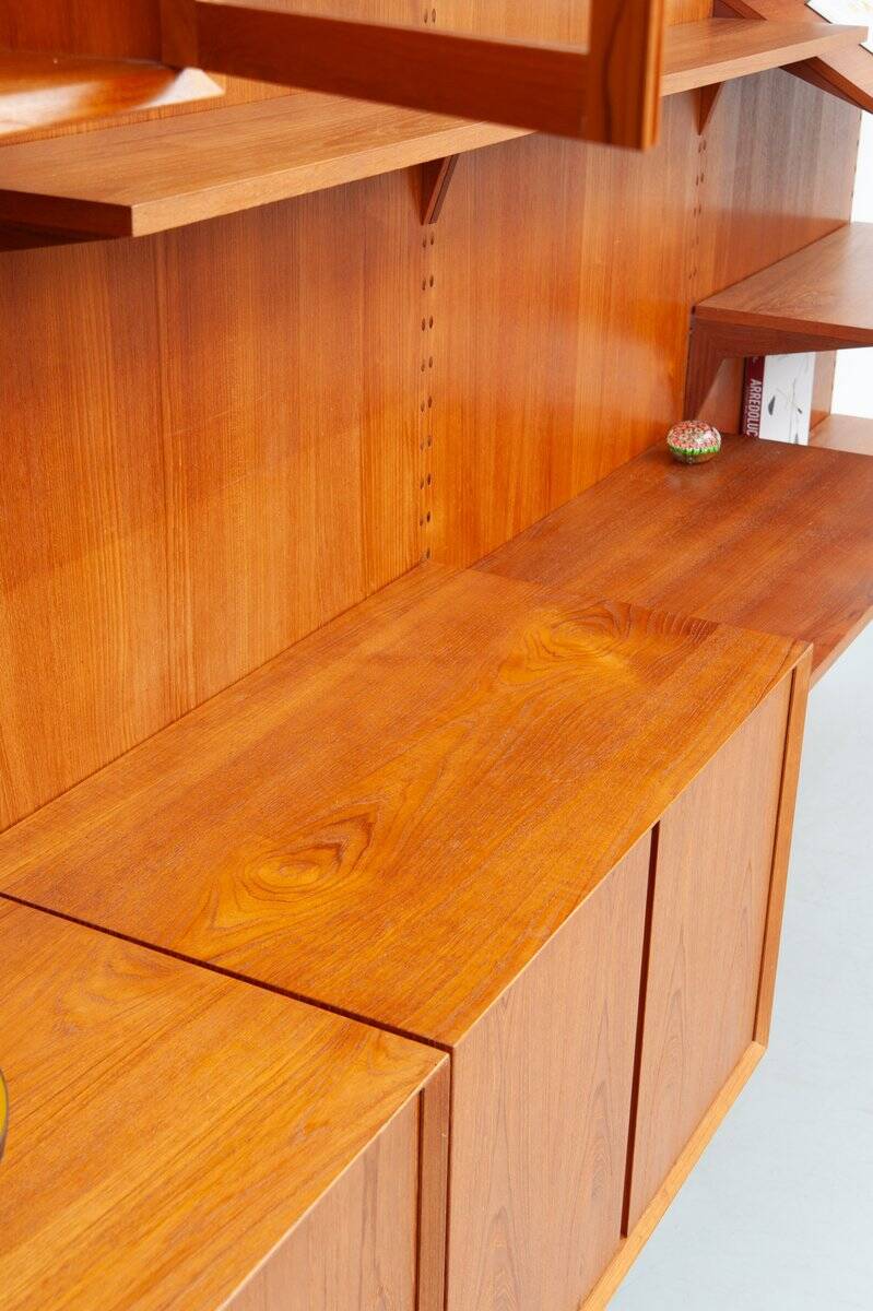 Royal mid-century teak wall unit by Poul Cadovius for Cado, 1960s