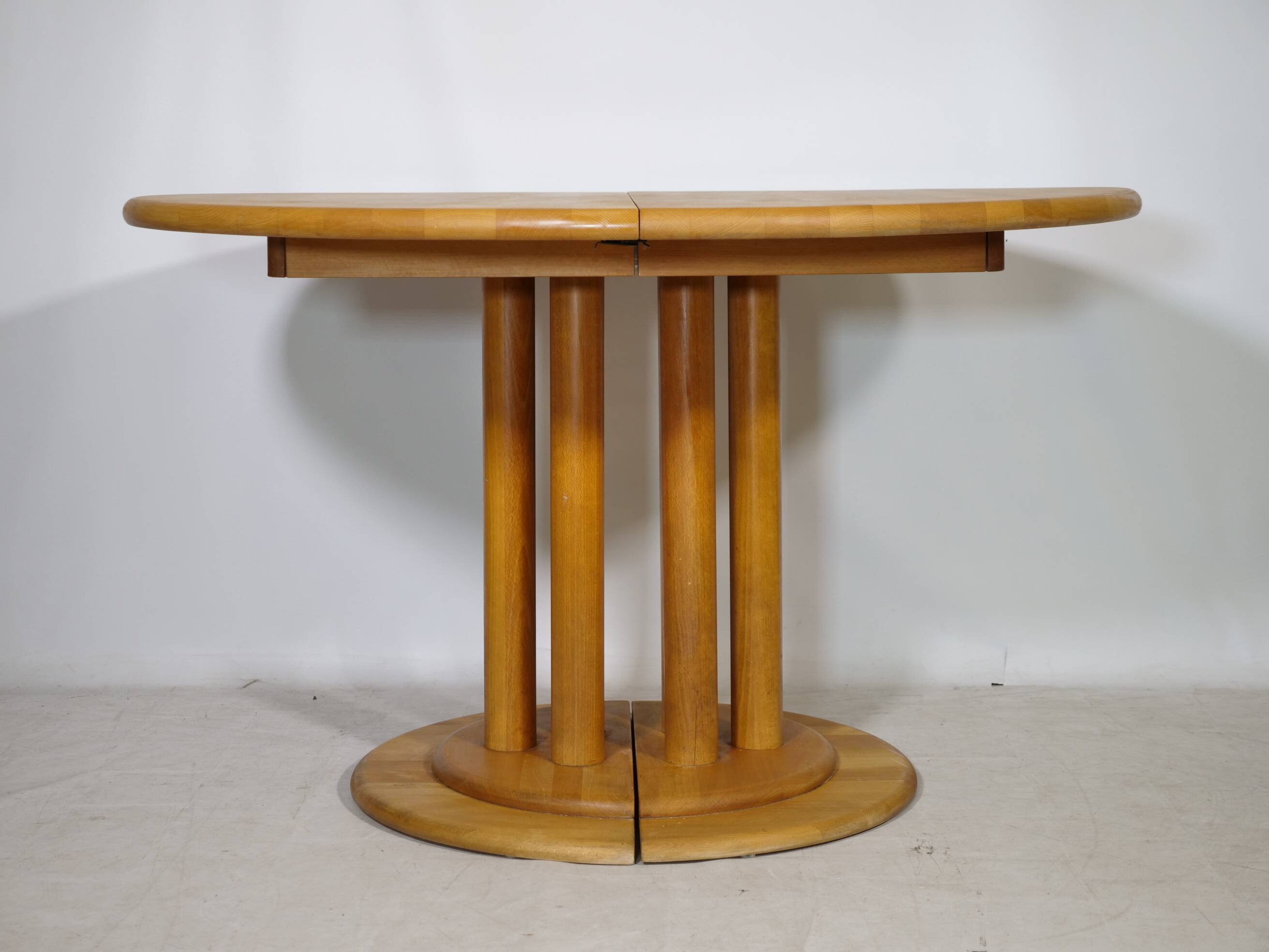 Mid Century Extendable Solid Alder Dining Table by Rainer Daumiller, 1970s
