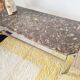 Table basse marbre et métal chromé années 70