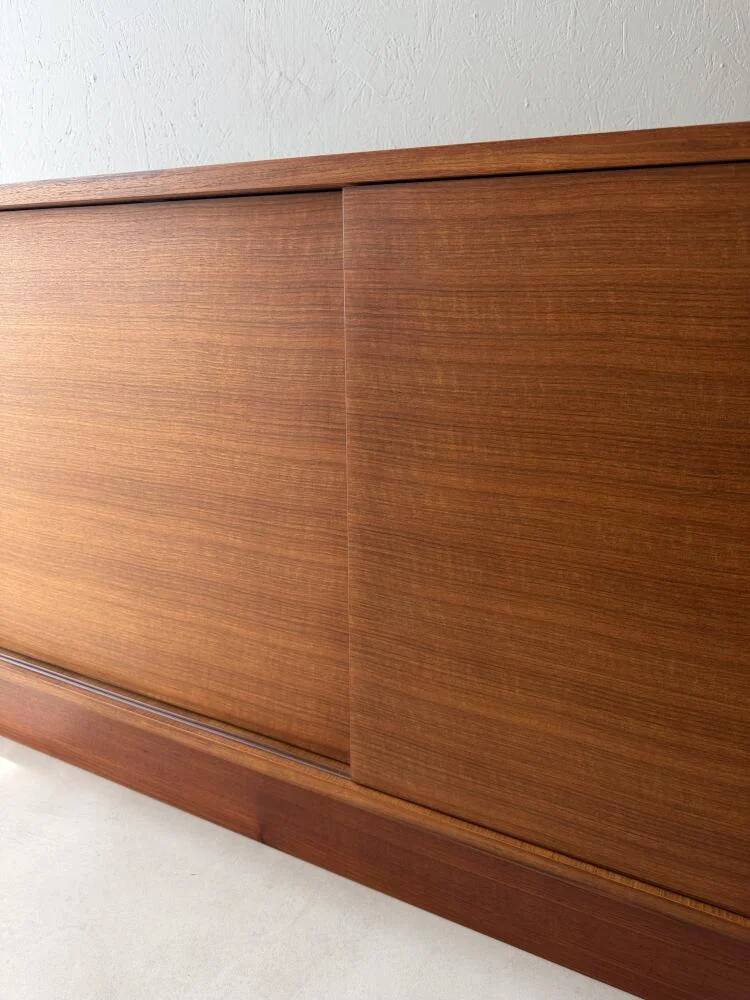 Danish mid-century teak sideboard with sliding doors