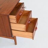 Peter Løvig Nielsen boomerang writing desk in teak Løvig Denmark 1960