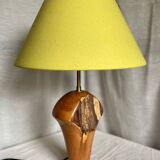 Vintage Brutalist Wooden Lamp 1970s-80s Freeform
