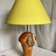 Vintage Brutalist Wooden Lamp 1970s-80s Freeform