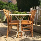 White marble bistro table