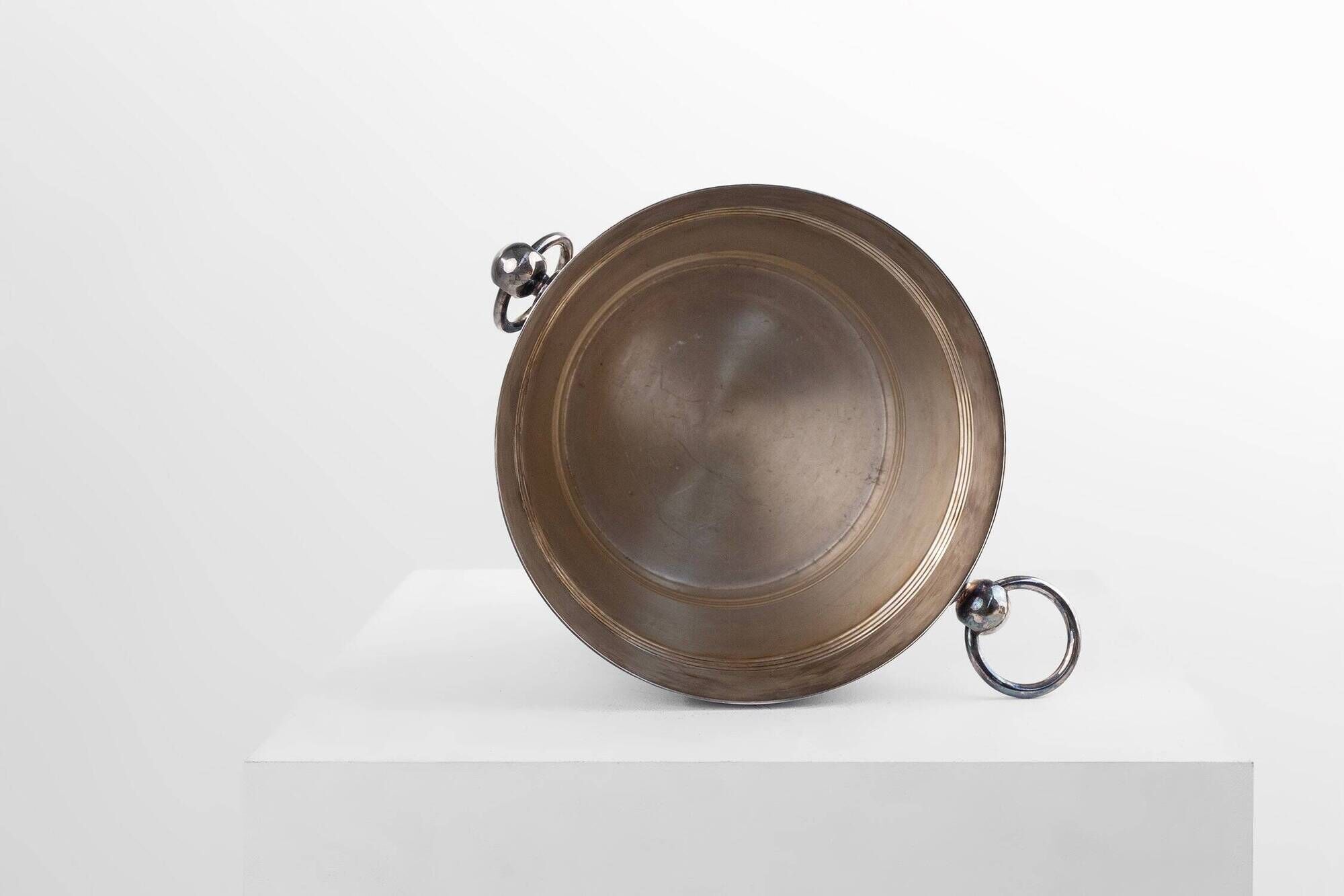 Silver-Plated Champagne Bucket Marked Christofle France, 1950s