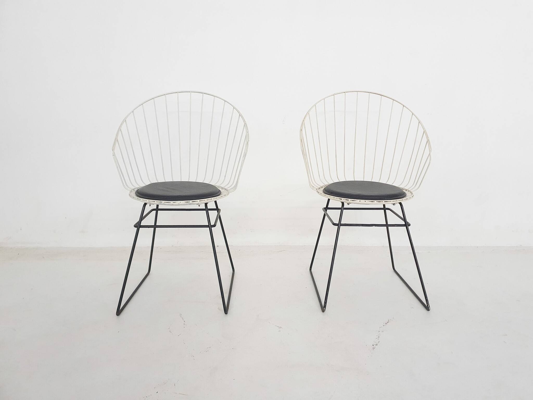 D. Dekker for Tomado wire chairs, The Netherlands 1950's