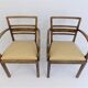 Set of 2 Art Deco chairs in birch burl
