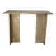 Polished travertine console vintage style design raw travertine console