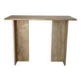 Console en travertin poli design style vintage console travertin brut