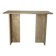 Polished travertine console vintage style design raw travertine console