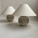 Paire de pieds de lampe 1980 art deco vintage