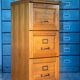 Three-drawer filing cabinet, professional-grade cabinet.