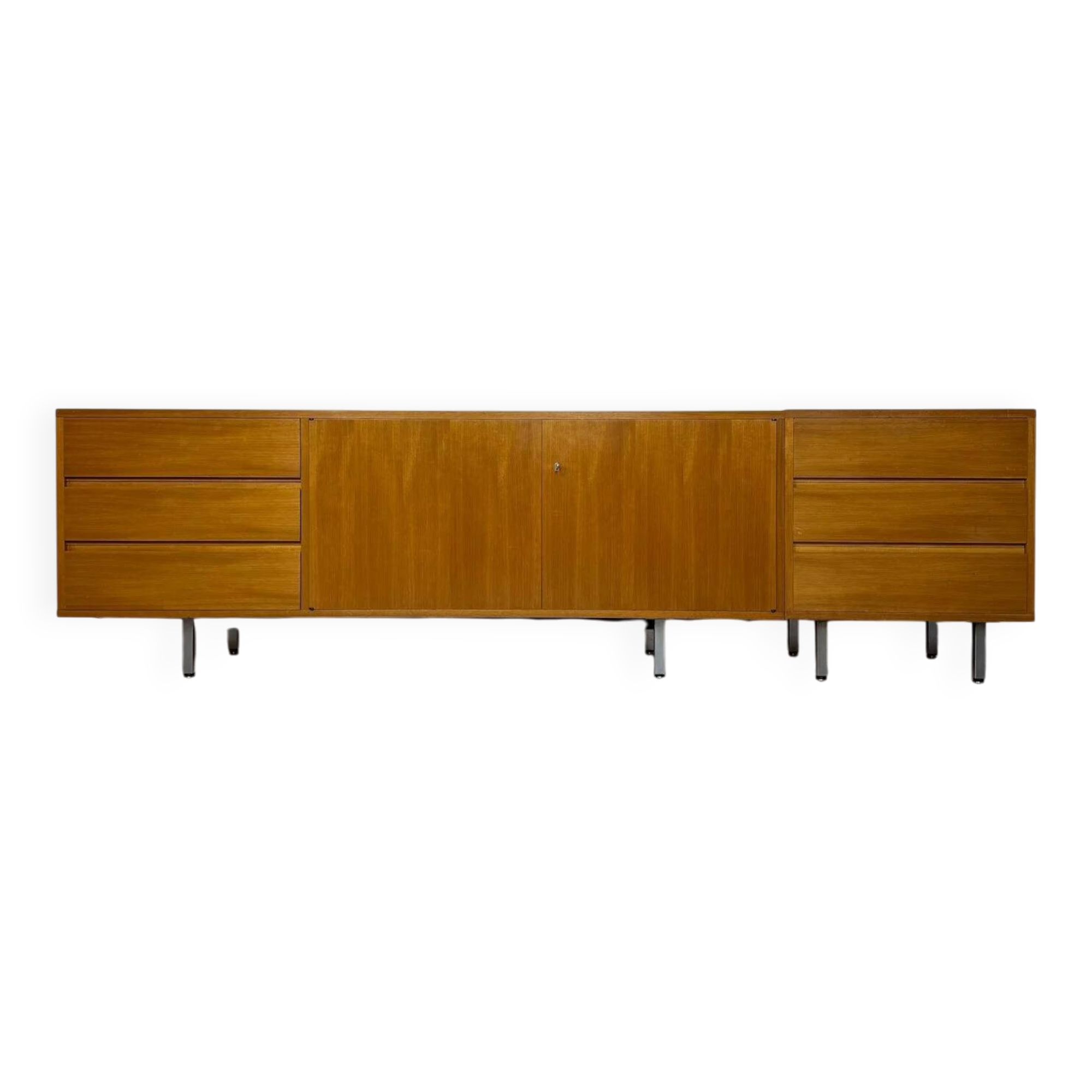 1960s vintage mid-century German teak sideboard lowboard