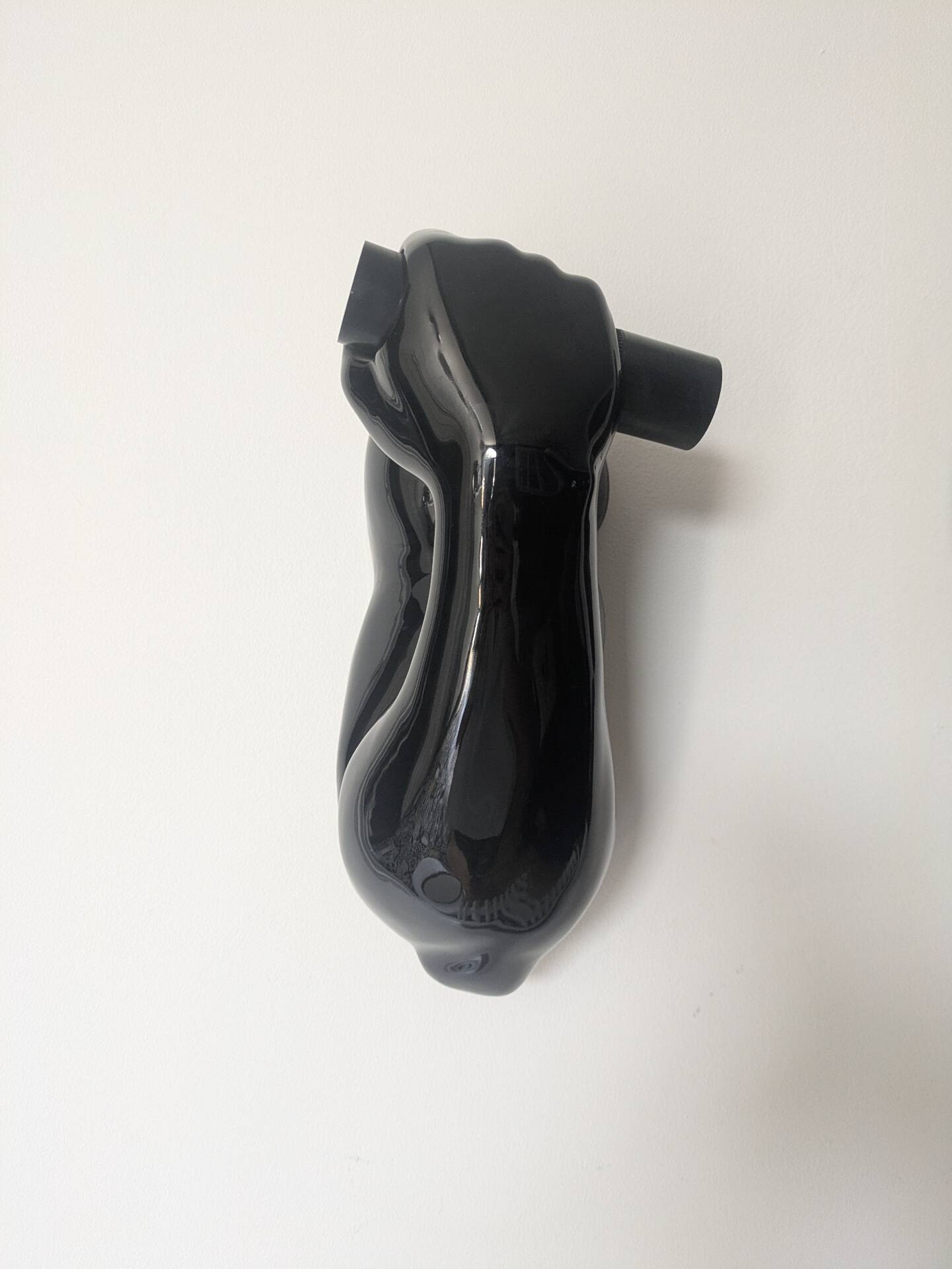 "Haltere" ceramic enamel wall light by Jean Claude Peiré from the 1980s.