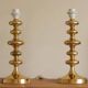 Pair of Swedish Coil Table Lamps