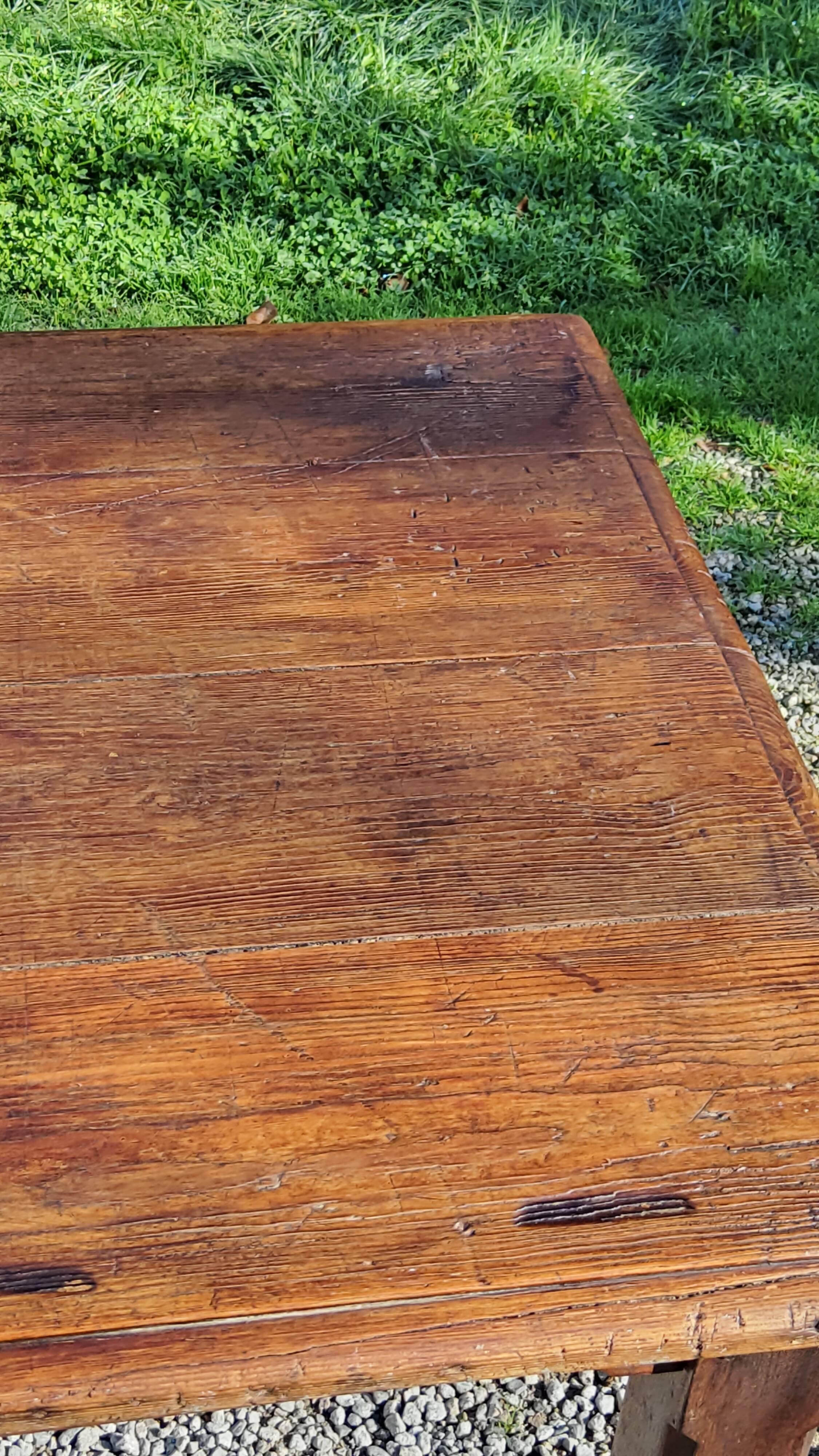 Farmhouse table late 19th early 20th century 200cm