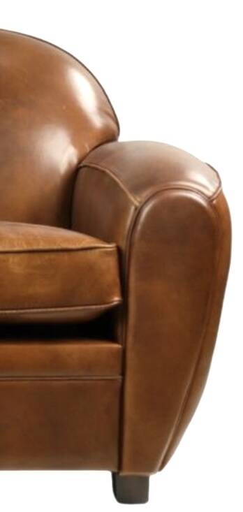 Vintage leather club armchair