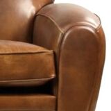 Fauteuil club vintage en cuir