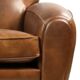 Vintage leather club armchair