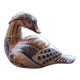 Ceramic signed duck in glazed stoneware, vintage 1960.
