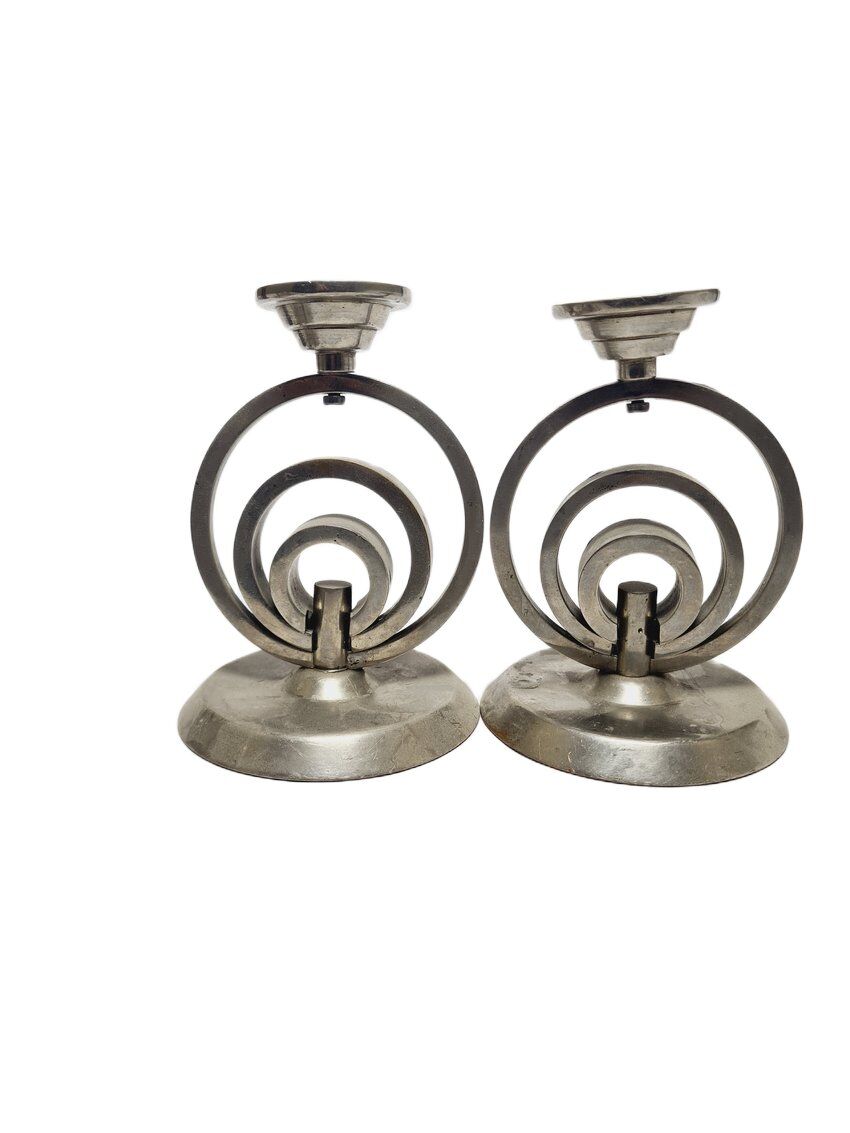Art Deco candleholder, Germany, 1970s, set of 2