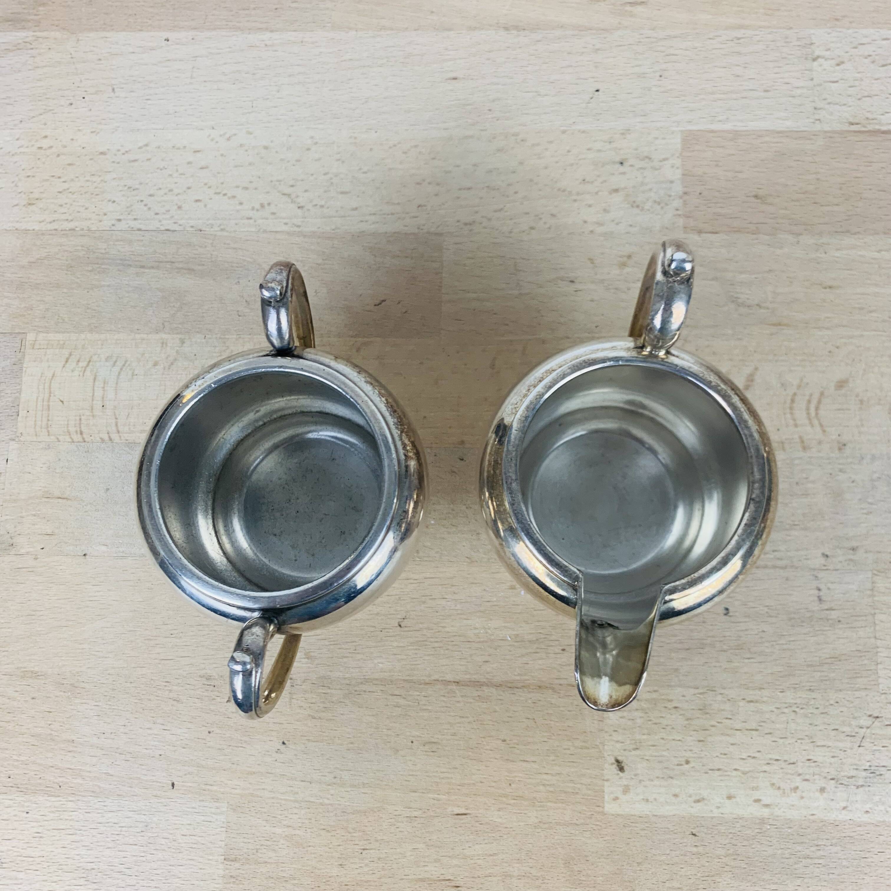 English tea/coffee set by James Dixon & Sons in silver plated metal