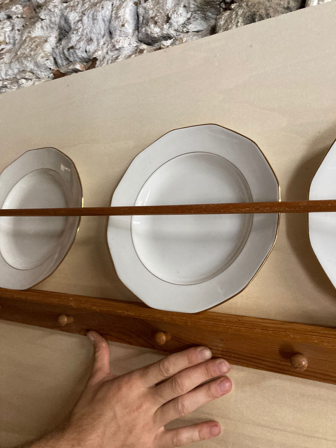 Wooden wall shelf 1980