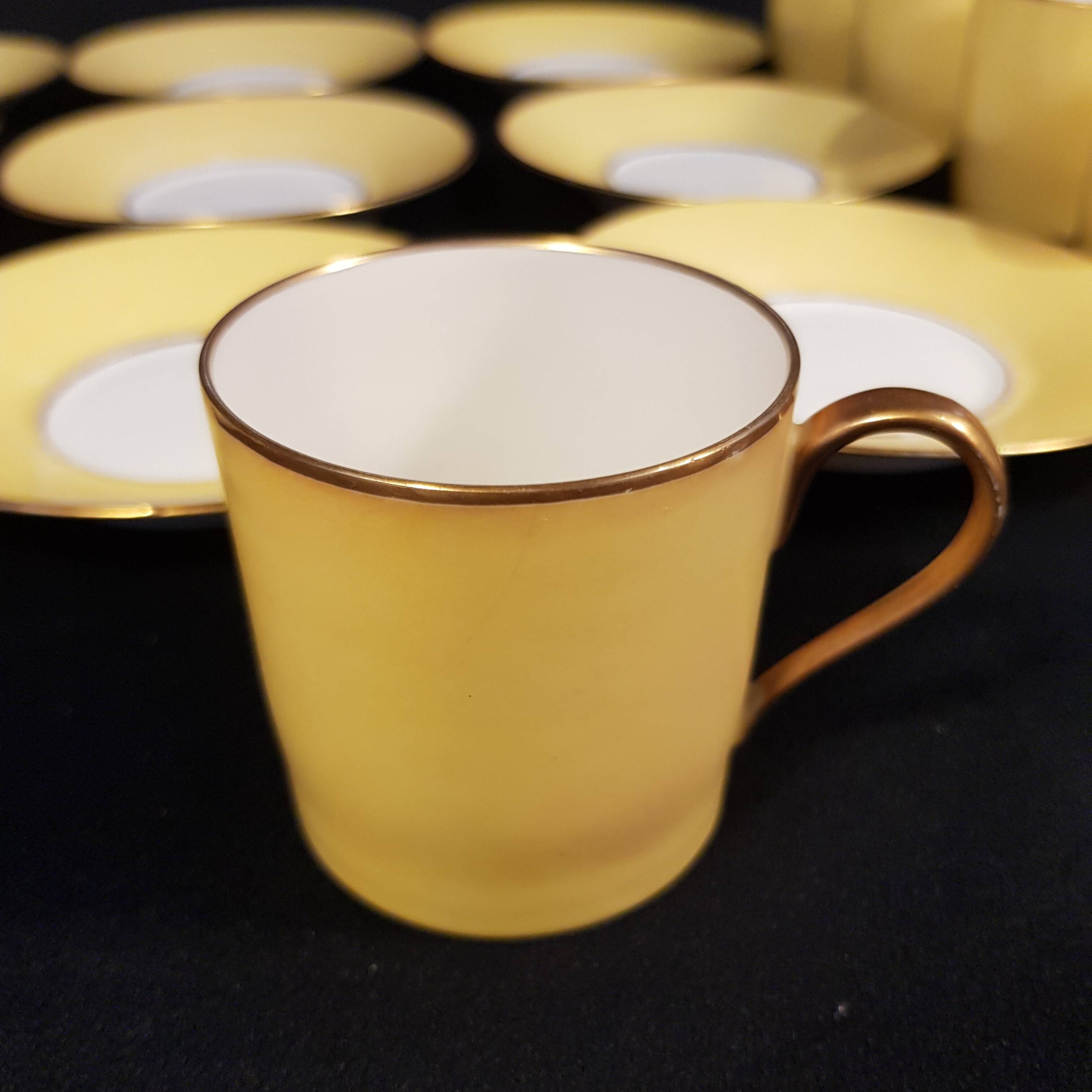 9 Limoges porcelain cups