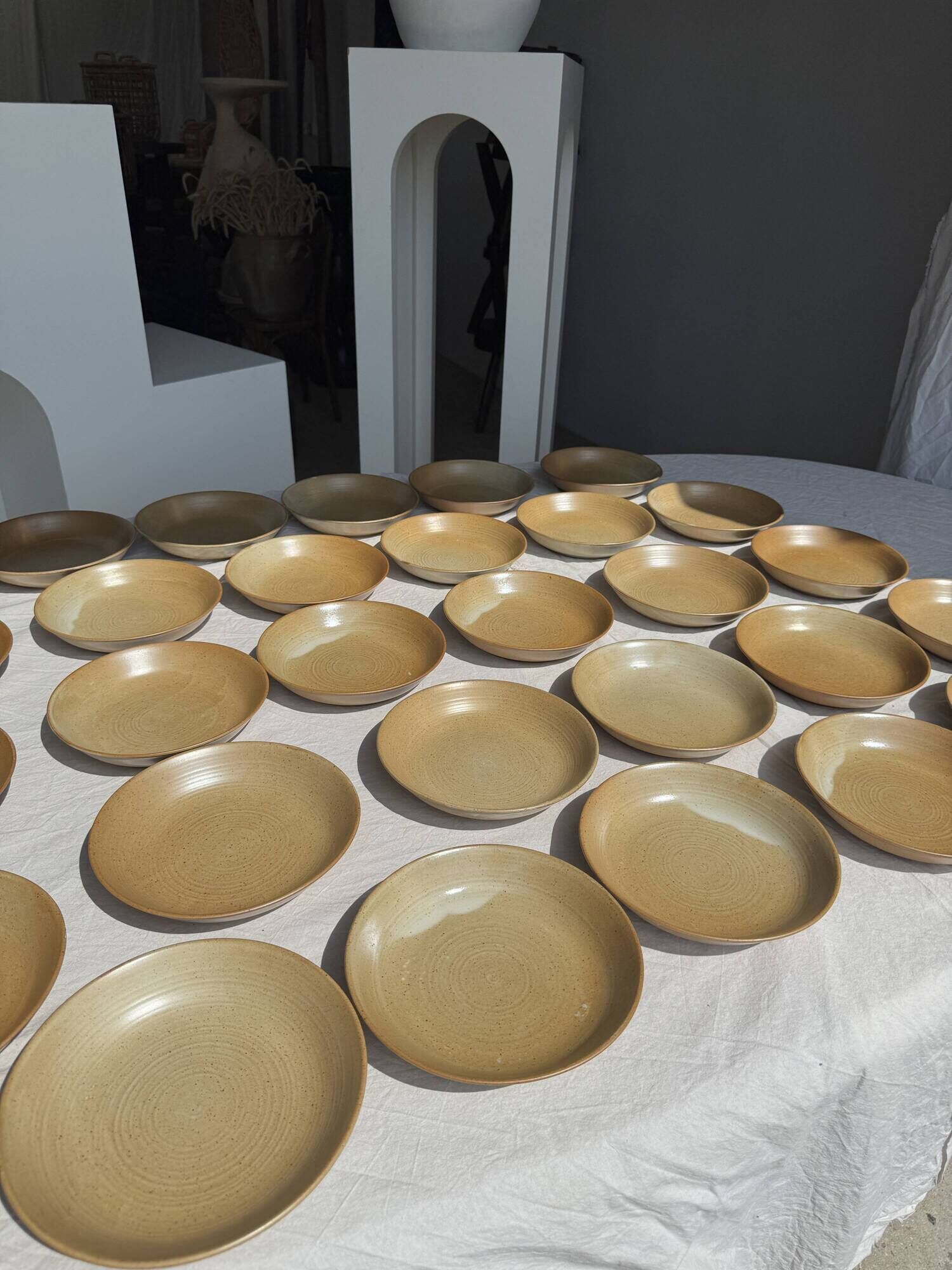 Set of 29 CNP village France D19 soup plates