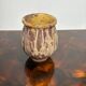 Petit pot à graisse, pot à foie gras, confit, en terre cuite vernissée