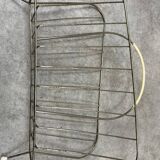 50s vintage gold metal magazine rack