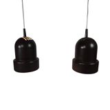 Philips - NWS series - pendant lamps (2) - cylinder pendant lamp - brown -