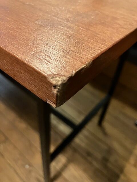 Vintage desk 60s wood and metal