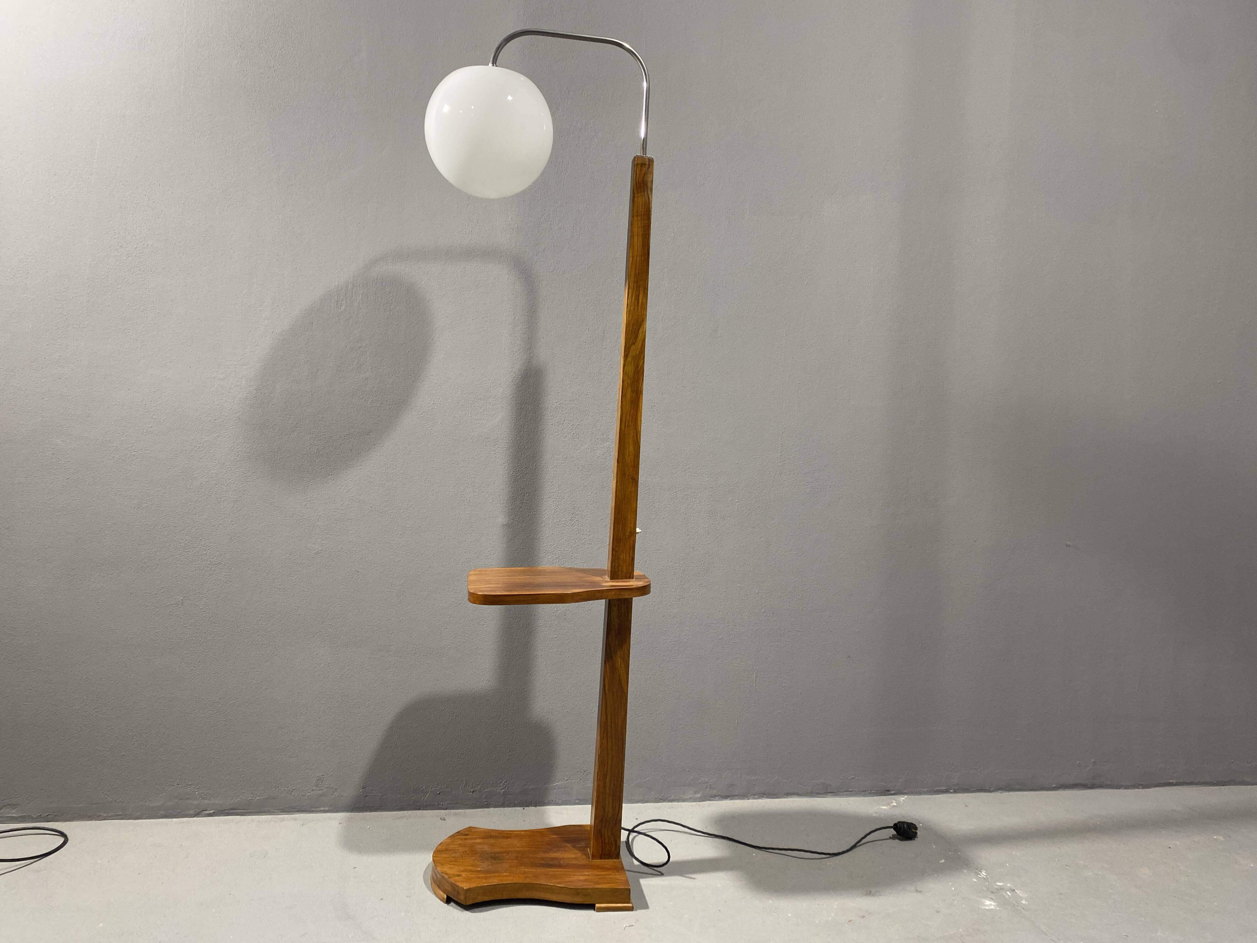 Lampadaire art deco, années 30, tchécoslovaquie