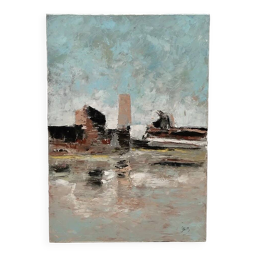Peinture Huile sur toile de Delas, vers 2000