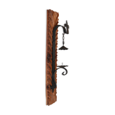 Bougeoir mural en bois et métal, années 60