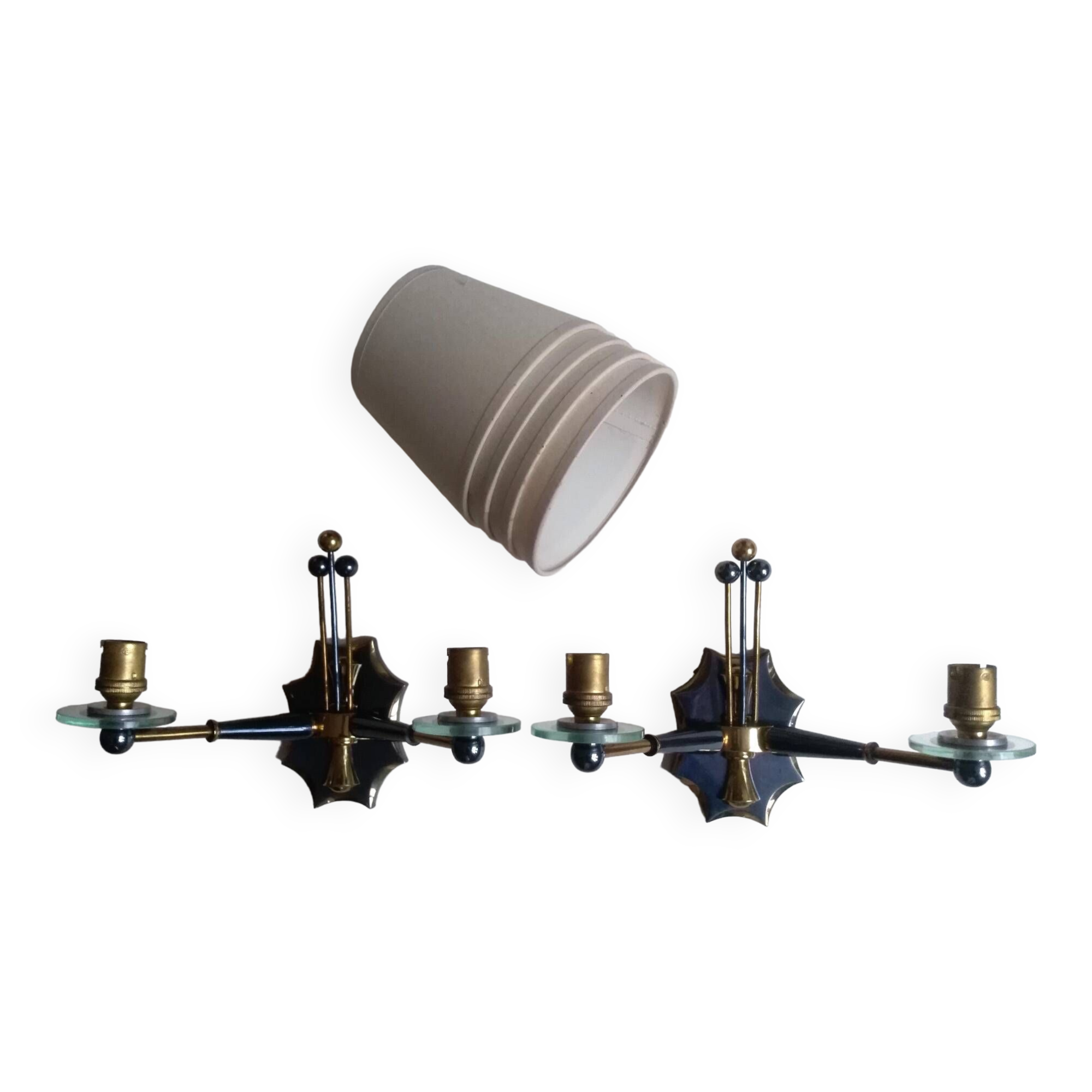 Pair of sputnik wall lights 1950