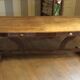 Two-drawer farmhouse table