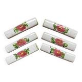 Ceramic knife holder with flower decor